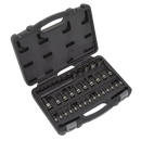 Sealey AK6197B 38pc 1/4", 3/8" & 1/2"Sq Drive TRX-Star* Socket & Security Socket Bit Set - Black Series