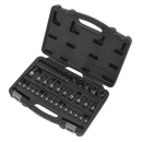 Sealey AK6197B 38pc 1/4", 3/8" & 1/2"Sq Drive TRX-Star* Socket & Security Socket Bit Set - Black Series