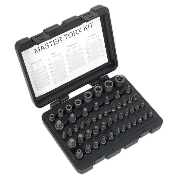 Sealey AK6199 52pc 1/4", 3/8" & 1/2"Sq Drive TRX-Star* Master Socket Set