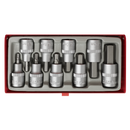 Sealey AK620 9pc 1/2"Sq Drive Hex Socket Bit Set