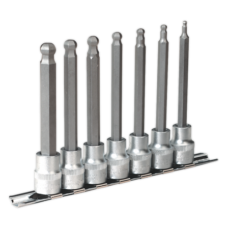 Sealey AK6212 7pc 3/8"Sq Drive Ball-End Hex Socket Bit Set