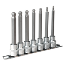 Sealey AK6212 7pc 3/8"Sq Drive Ball-End Hex Socket Bit Set