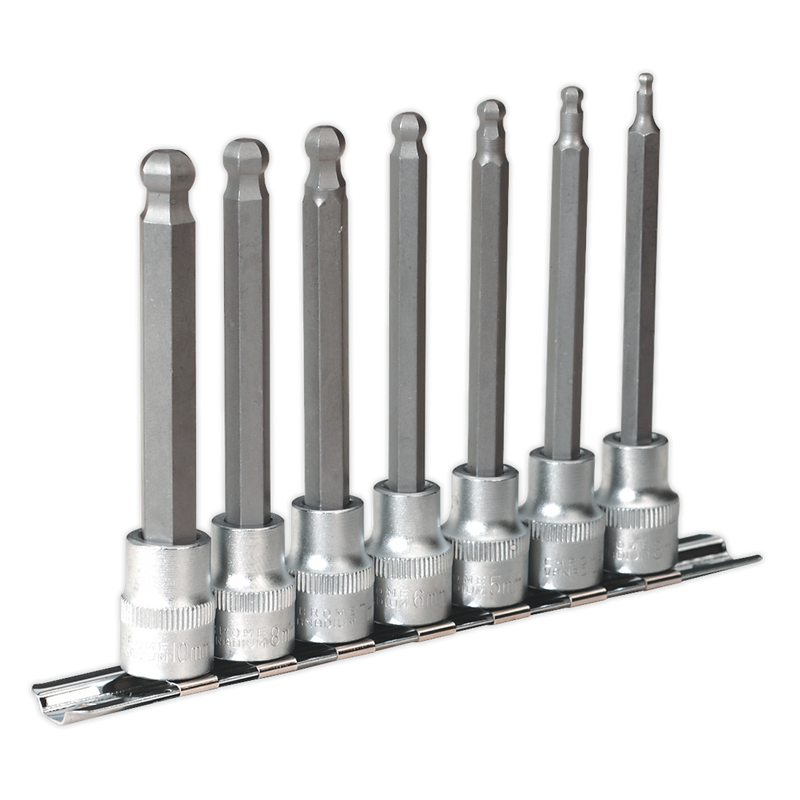 Sealey AK6212 7pc 3/8"Sq Drive Ball-End Hex Socket Bit Set