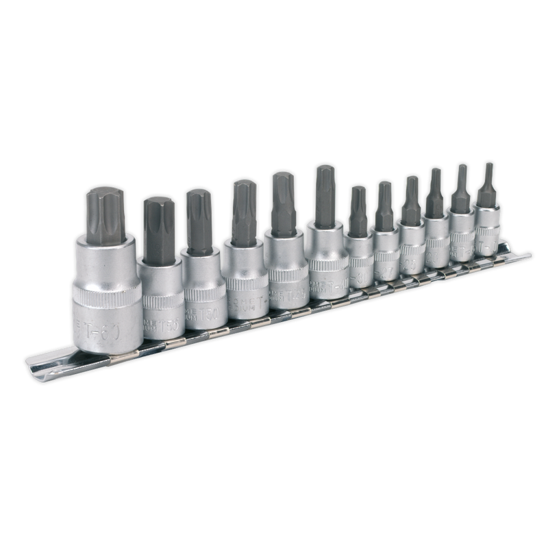 Sealey AK6213 12pc 1/4", 3/8" & 1/2"Sq Drive TRX-Star* Socket Bit Set