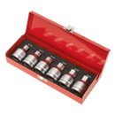 Sealey AK6217 6pc 3/4"Sq Drive Hex Socket Bit Set