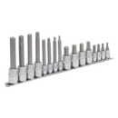 Sealey AK6219 16pc 1/4" & 3/8"Sq Drive Hex Socket Bit Set
