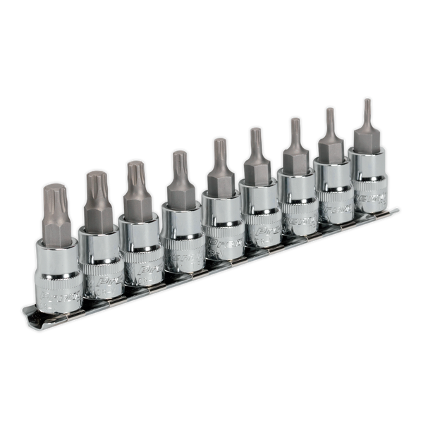 Sealey AK6222 9pc 3/8"Sq Drive TRX-P* Socket Bit Set