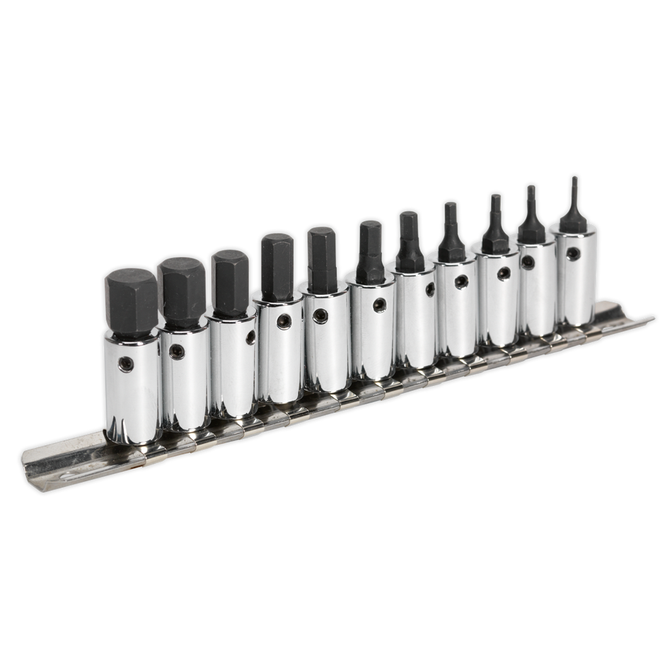 Sealey AK62251 11pc 1/4"Sq Drive Hex Socket Bit Set