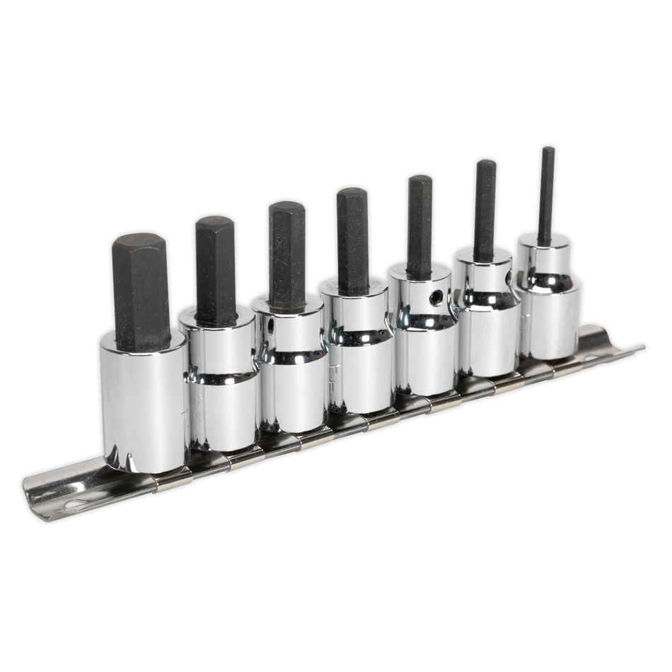 Sealey AK62253 7pc 3/8"Sq Drive Hex Socket Bit Set