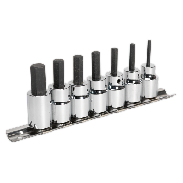 Sealey AK62253 7pc 3/8"Sq Drive Hex Socket Bit Set