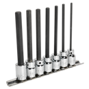 Sealey AK62254 7pc 3/8"Sq Drive 110mm Hex Socket Bit Set