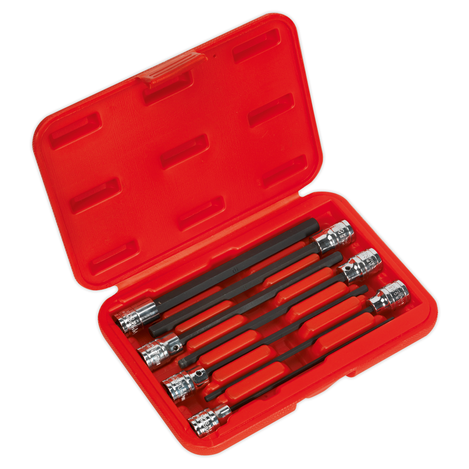 Sealey AK62255 7pc 3/8"Sq Drive Hex Socket Bit Set