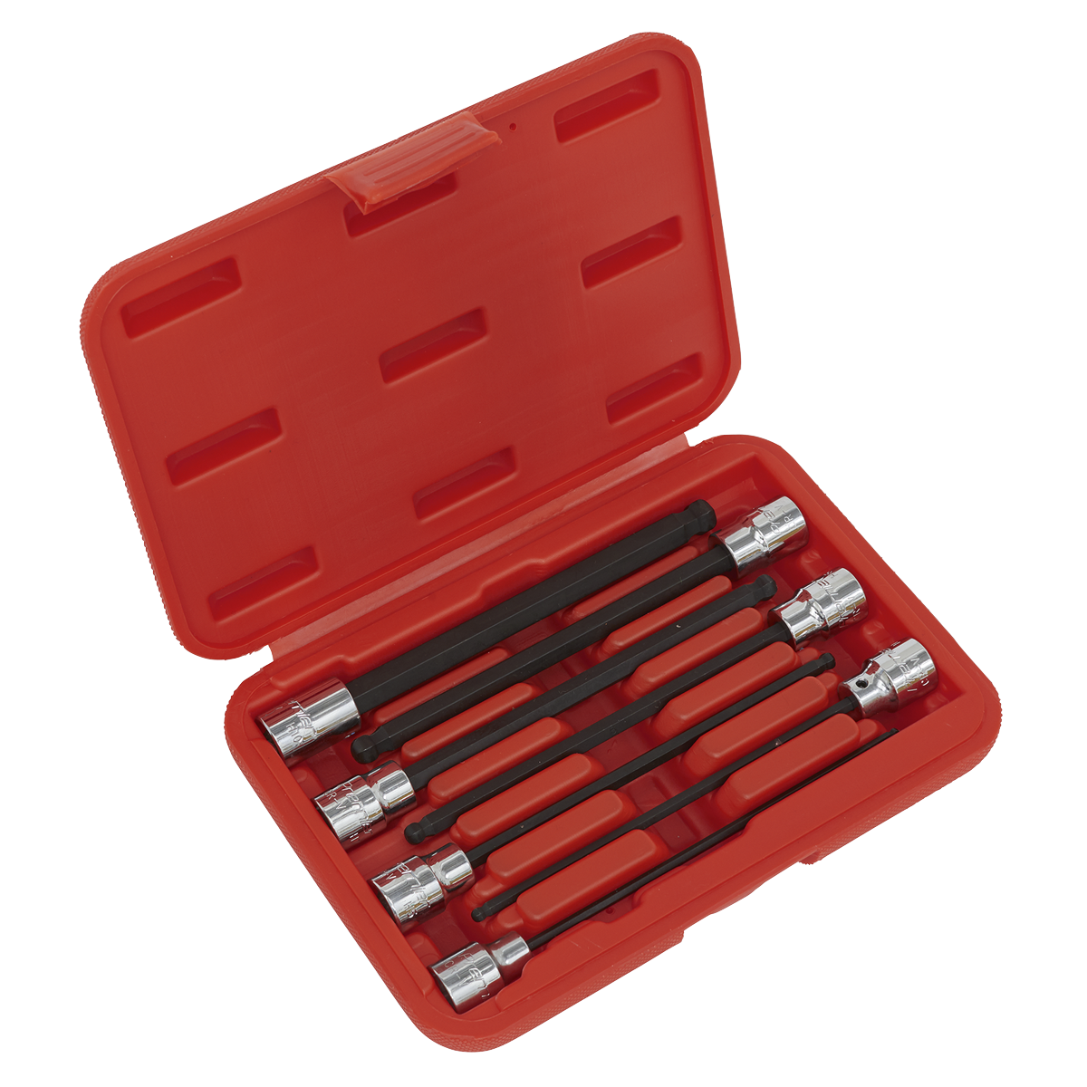 Sealey AK62257 7pc 3/8"Sq Drive Ball-End Hex Socket Bit Set