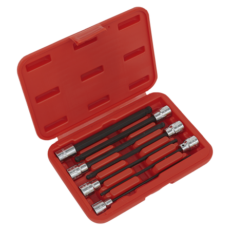 Sealey AK62257 7pc 3/8"Sq Drive Ball-End Hex Socket Bit Set