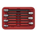 Sealey AK62257 7pc 3/8"Sq Drive Ball-End Hex Socket Bit Set