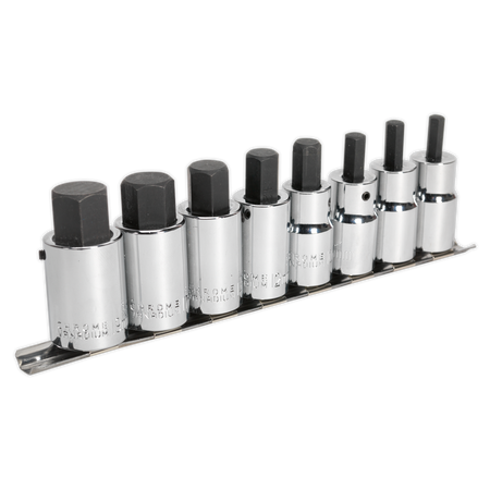 Sealey AK62258 8pc 1/2"Sq Drive Hex Socket Bit Set