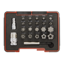 Sealey AK6226 23pc 1/4" & 3/8"Sq Drive TRX-P* & Security TRX-TS* Bit Set
