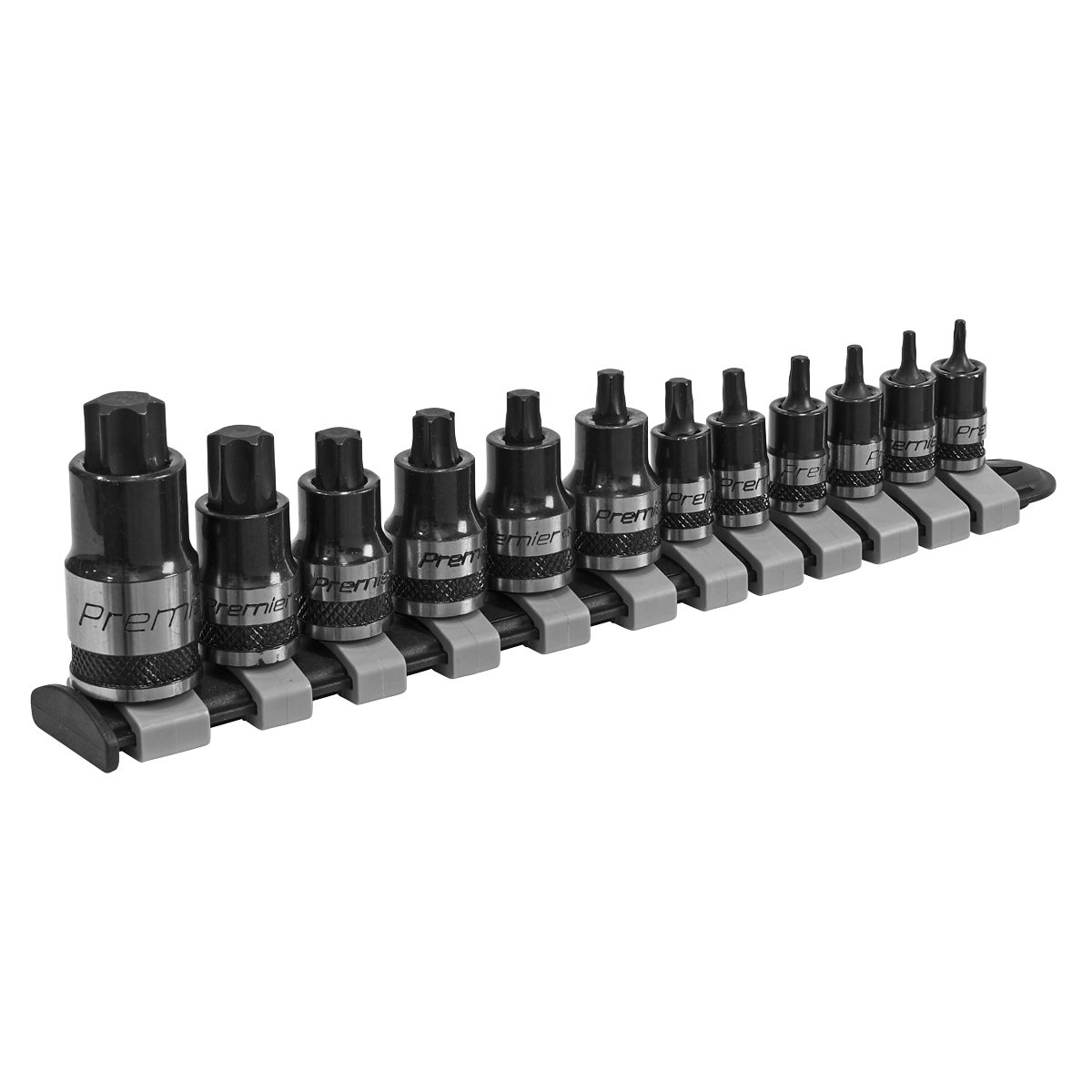 Sealey AK6228B 12pc 1/4", 3/8" & 1/2"Sq Drive Stubby TRX-Star* Socket Bit Set