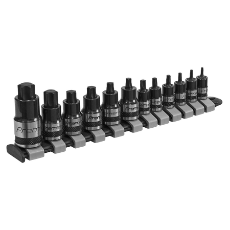 Sealey AK6228B 12pc 1/4", 3/8" & 1/2"Sq Drive Stubby TRX-Star* Socket Bit Set