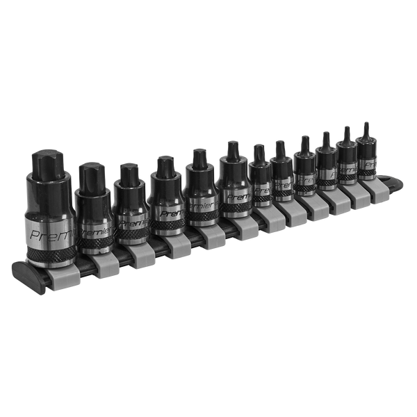 Sealey AK6228B 12pc 1/4", 3/8" & 1/2"Sq Drive Stubby TRX-Star* Socket Bit Set