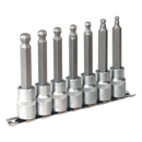 Sealey AK622 7pc 1/2"Sq Drive Ball-End Hex Socket Bit Set