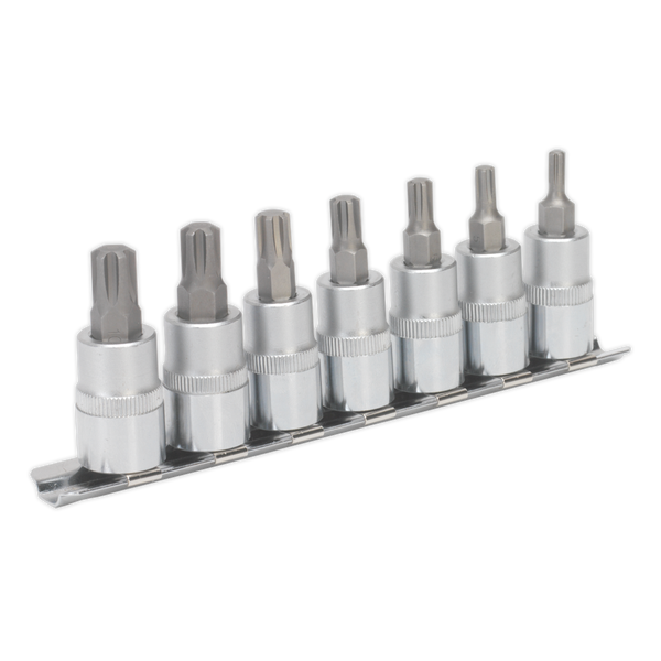 Sealey AK6232 7pc 3/8"Sq Drive Ribe Socket Bit Set