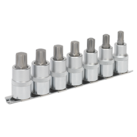 Sealey AK6234 7pc 1/2"Sq Drive Ribe Socket Bit Set
