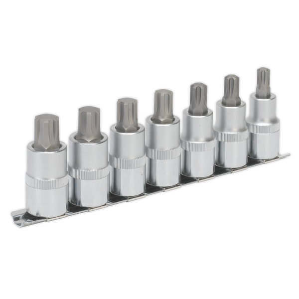 Sealey AK6234 7pc 1/2"Sq Drive Ribe Socket Bit Set