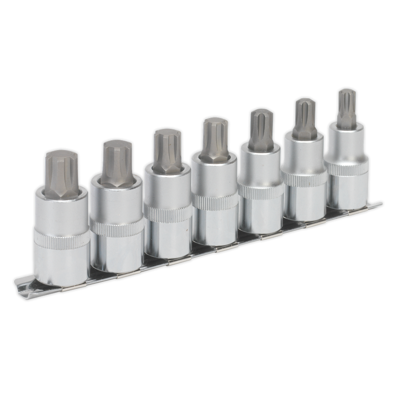 Sealey AK6234 7pc 1/2"Sq Drive Ribe Socket Bit Set