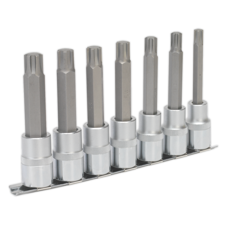 Sealey AK6235 7pc 1/2"Sq Drive Ribe Socket Bit Set