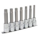 Sealey AK6235 7pc 1/2"Sq Drive Ribe Socket Bit Set