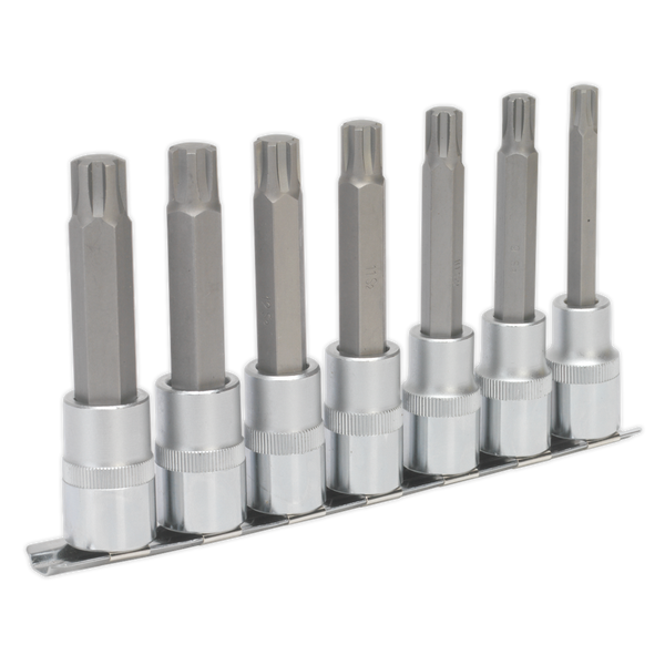 Sealey AK6235 7pc 1/2"Sq Drive Ribe Socket Bit Set