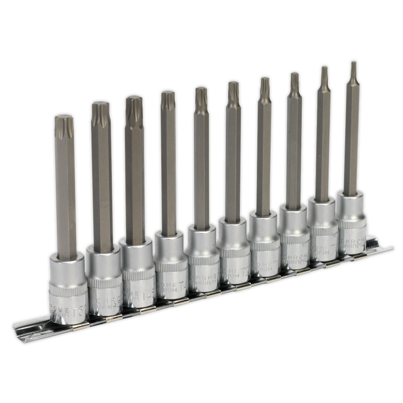 Sealey AK6236 10pc 3/8"Sq Drive TRX-Star* Socket Bit Set