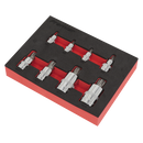 Sealey AK6241 8pc 1/4", 3/8" & 1/2"Sq Drive Spline Socket Bit Set