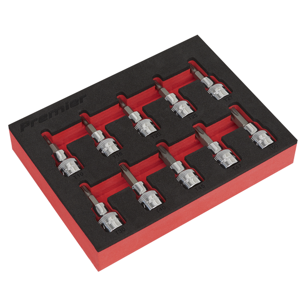 Sealey AK6242 10pc 3/8"Sq Drive TRX-Star* Socket Bit Set