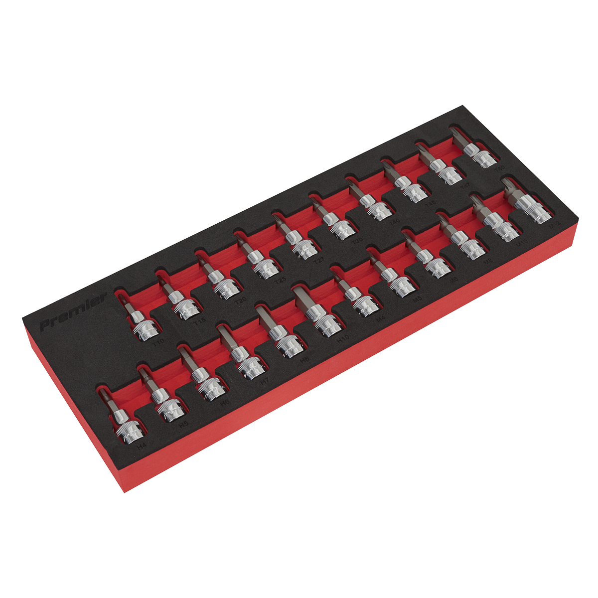 Sealey AK6243 22pc 3/8"Sq Drive TRX-Star*/Hex/Spline Socket Bit Set