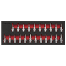 Sealey AK6243 22pc 3/8"Sq Drive TRX-Star*/Hex/Spline Socket Bit Set
