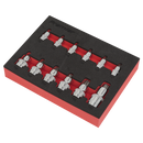 Sealey AK6245 12pc 1/4", 3/8" & 1/2"Sq Drive TRX-Star* Socket Bit Set - Stubby