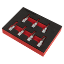 Sealey AK6246 7pc 3/8"Sq Drive Hex Socket Bit Set - Imperial