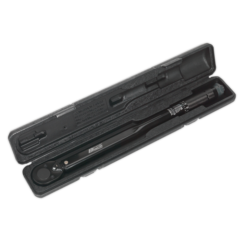 Sealey AK624B 1/2"Sq Drive Calibrated Micrometer Torque Wrench - Black Series