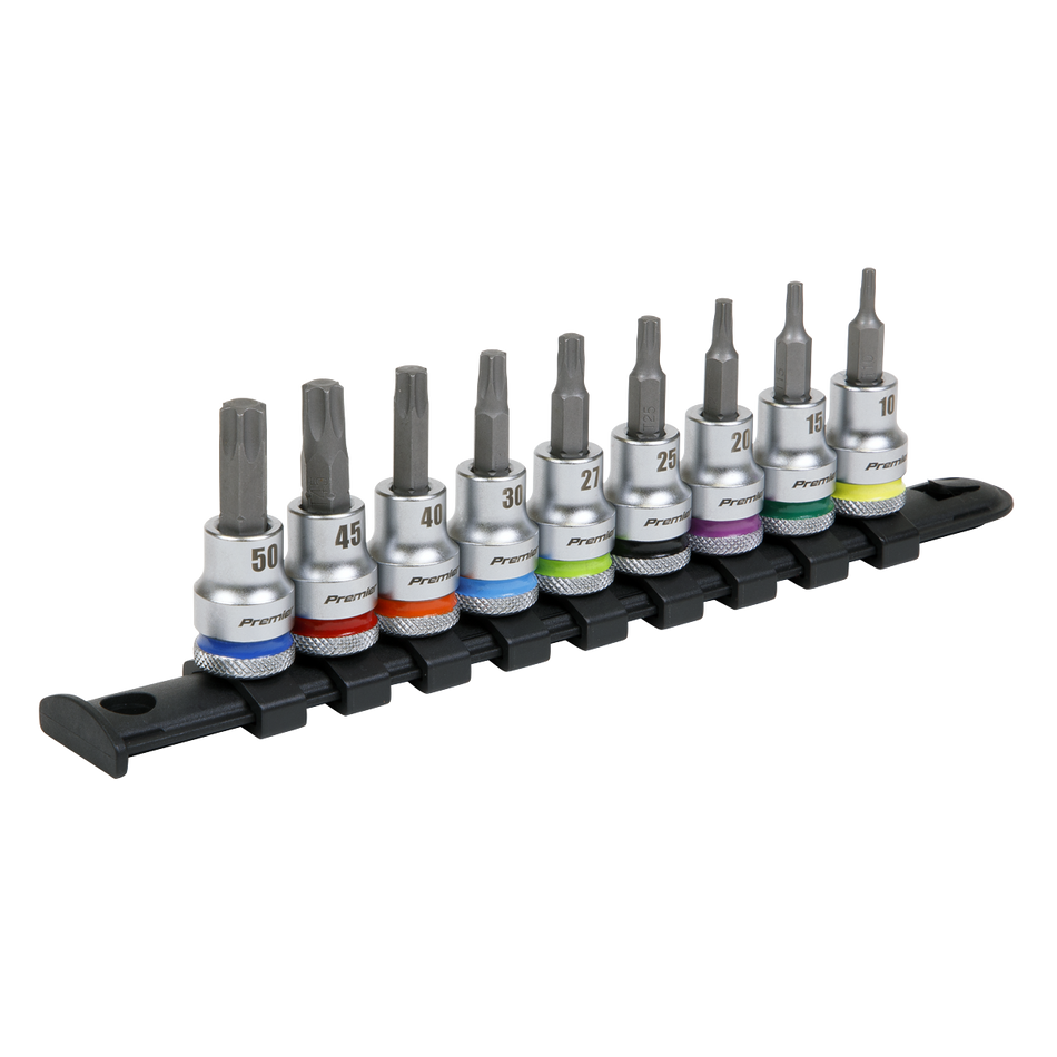Sealey AK6251 TRX-Star Socket Bit Set 9pc 3/8"Sq Drive  - Platinum