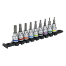 Sealey AK6251 TRX-Star Socket Bit Set 9pc 3/8"Sq Drive  - Platinum