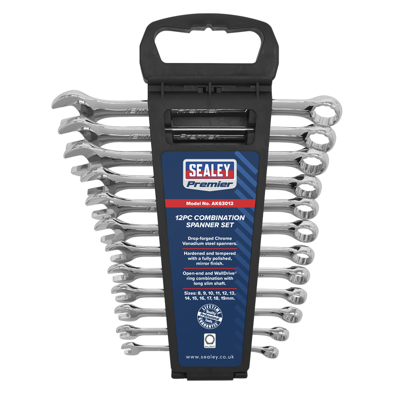 Sealey AK63012 12pc Combination Spanner Set