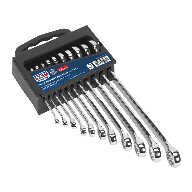Sealey AK630AF 11pc Combination Spanner Set - Imperial