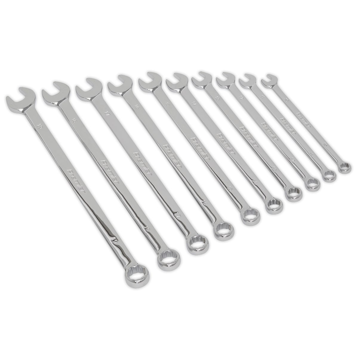 Sealey AK6310 10pc Extra-Long Combination Spanner Set