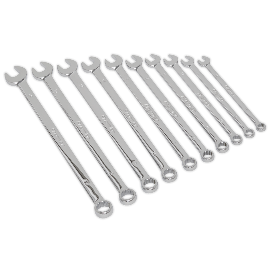 Sealey AK6310 10pc Extra-Long Combination Spanner Set