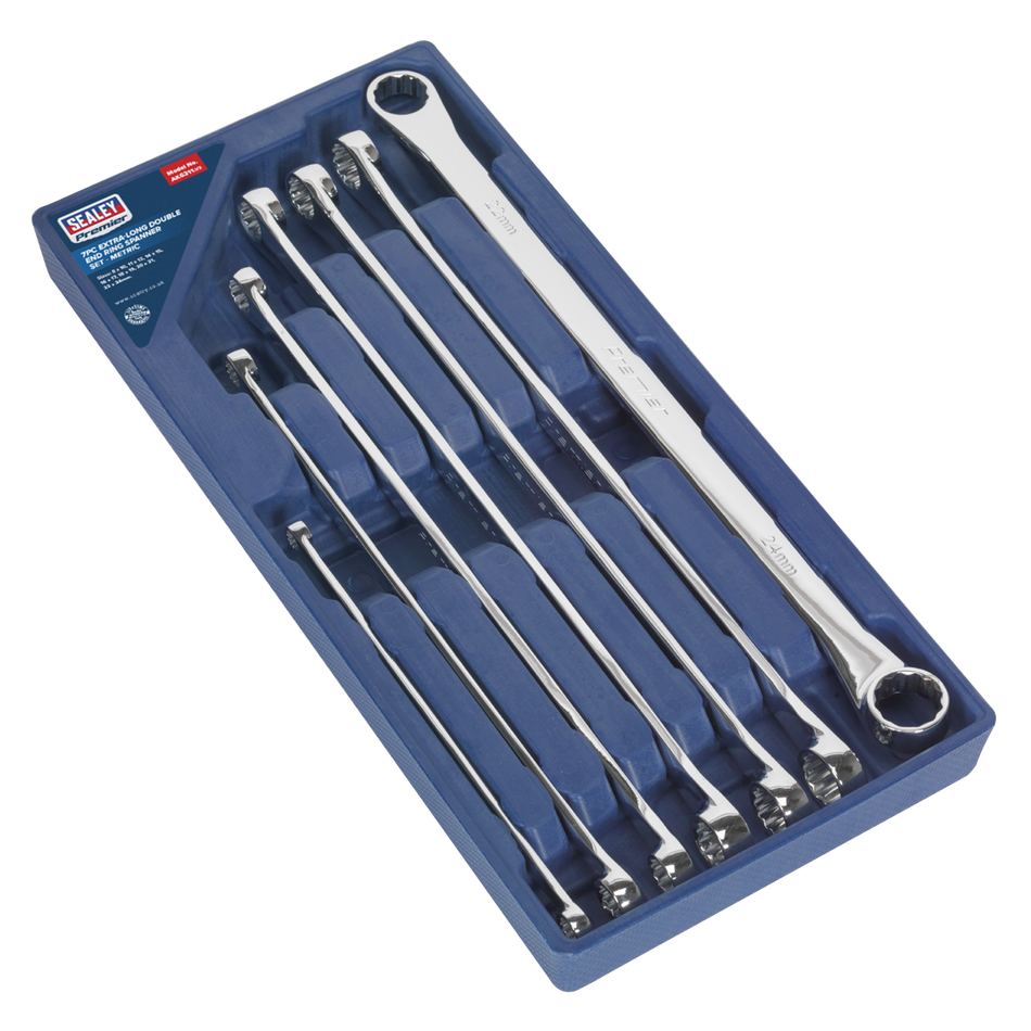 Sealey AK6311 7pc Extra-Long Double End Ring Spanner Set