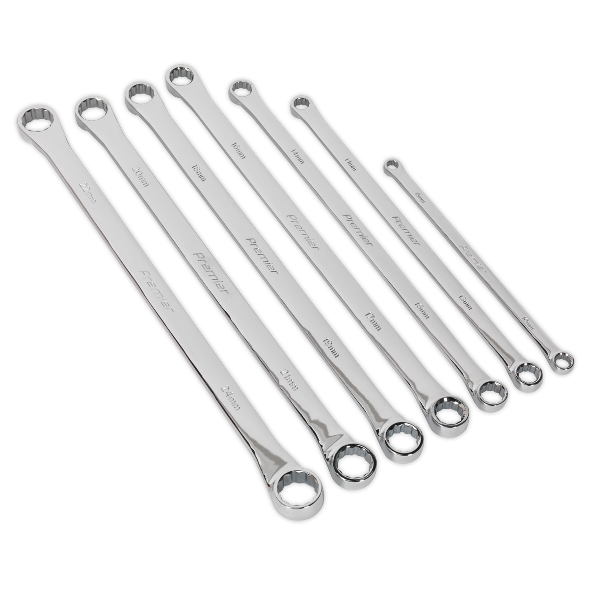 Sealey AK6311 7pc Extra-Long Double End Ring Spanner Set