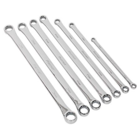 Sealey AK6311 7pc Extra-Long Double End Ring Spanner Set