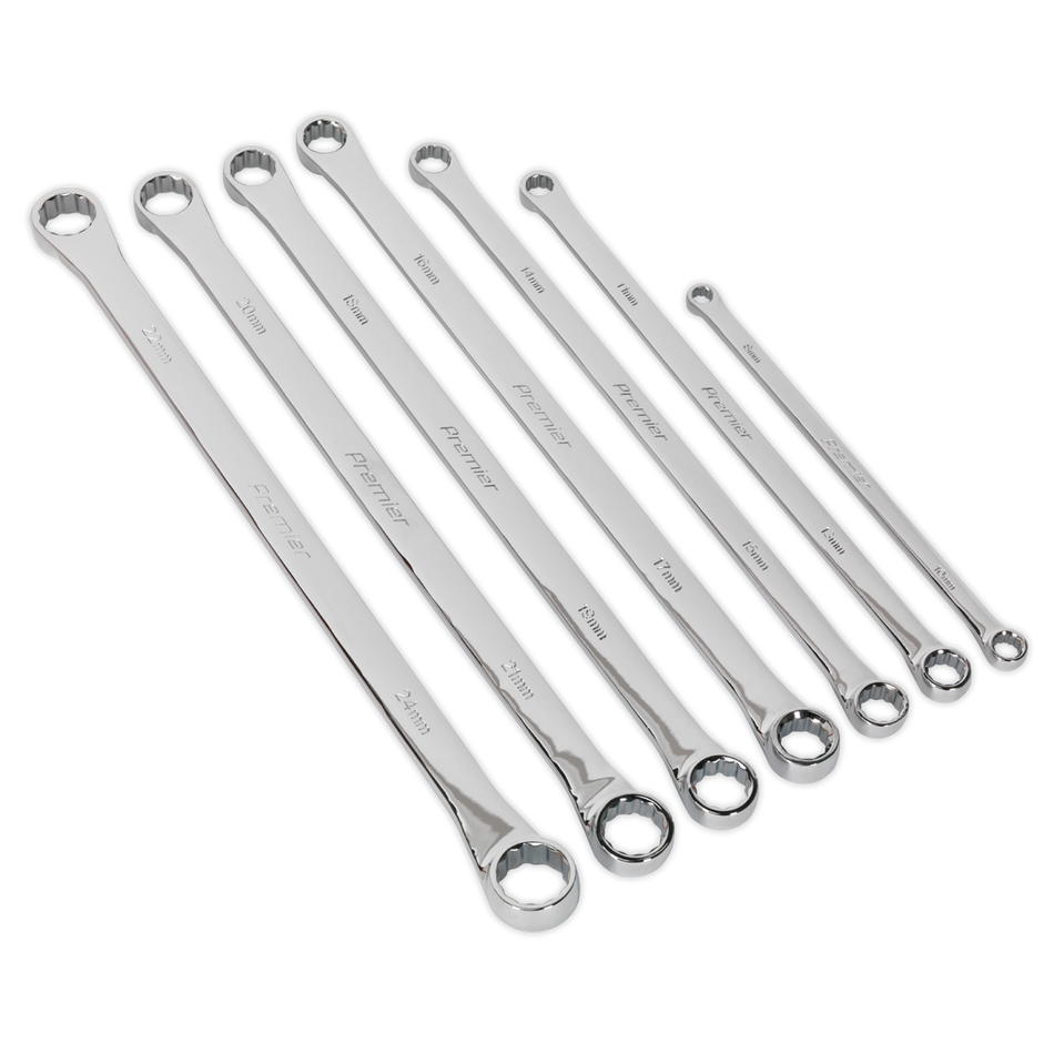 Sealey AK6311 7pc Extra-Long Double End Ring Spanner Set